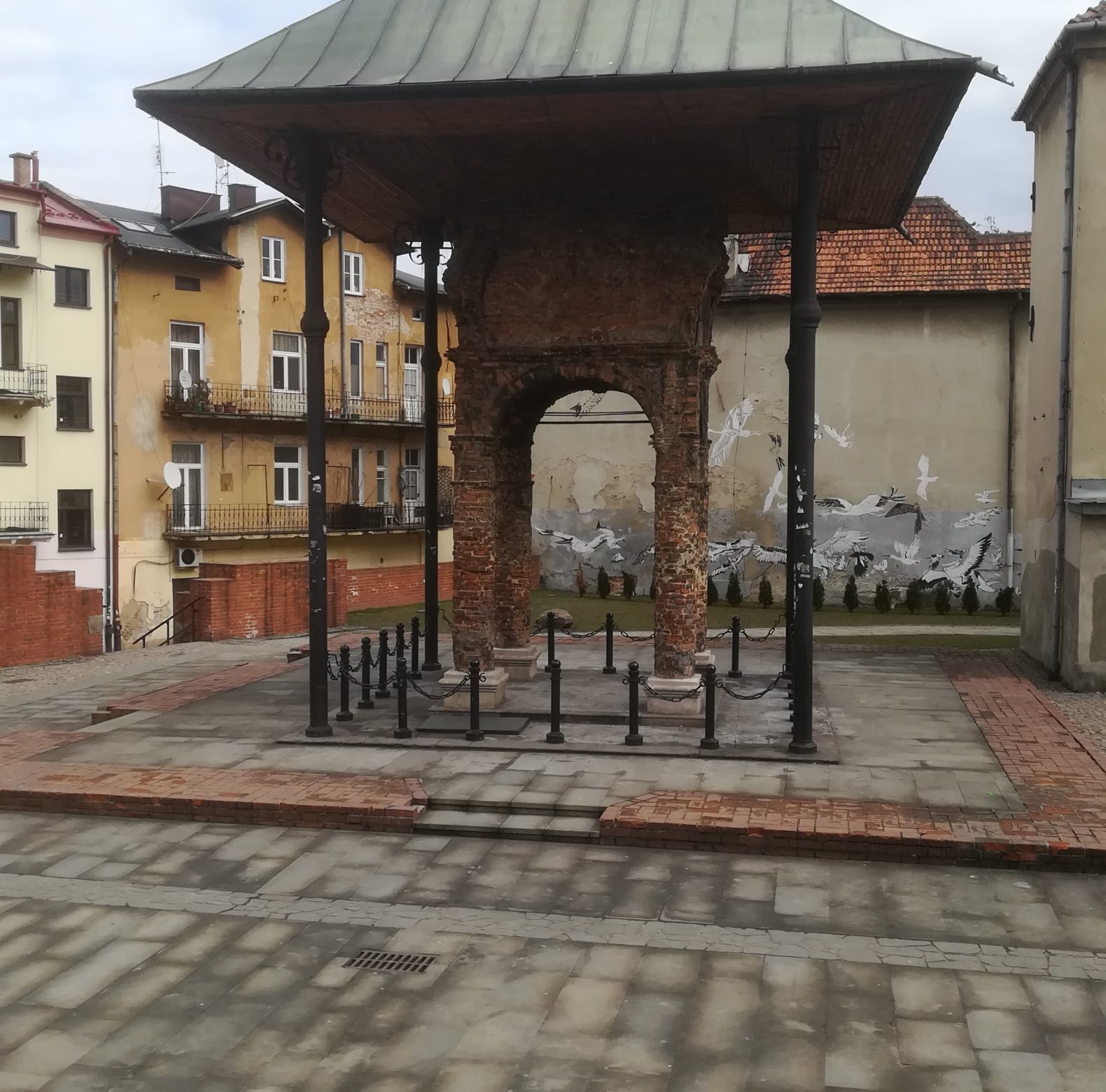 Bimah- the remnants of the Old Synagogue